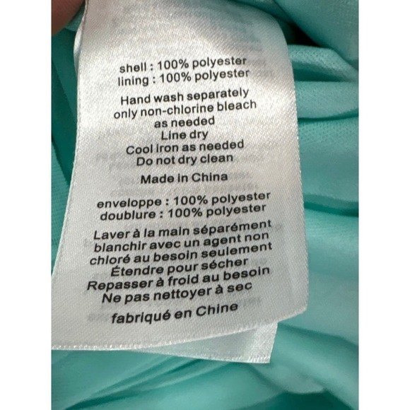 David's Bridal Women's Halter Neck Turquoise Maxi Dress Sz.10 - Picture 10 of 12